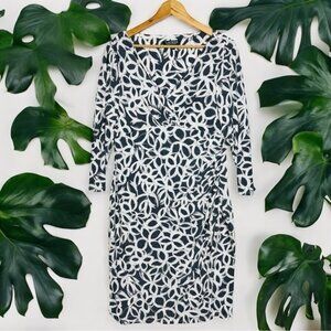 Lauren Ralph Lauren Floral Printed Surplice Wrap Ruched  Stretchy Sheath Dress